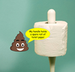 Mister Poop™ plunger also holds spare toilet paper.