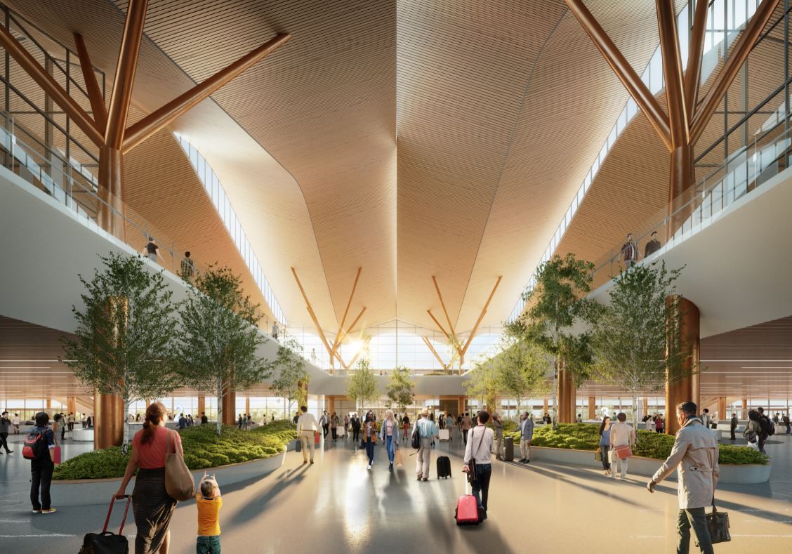 The new design will include an adaptable terminal leading to a modern check-in concourse, new security area, 51-gate terminal and baggage-claim system.