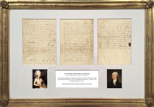 Alexander Hamilton Love Letter to Eliza Schuyler from 1780. With over 1,000 documents that capture in depth the story of the American Revolution and Founding, the Collection is priced at $2.6 million.
