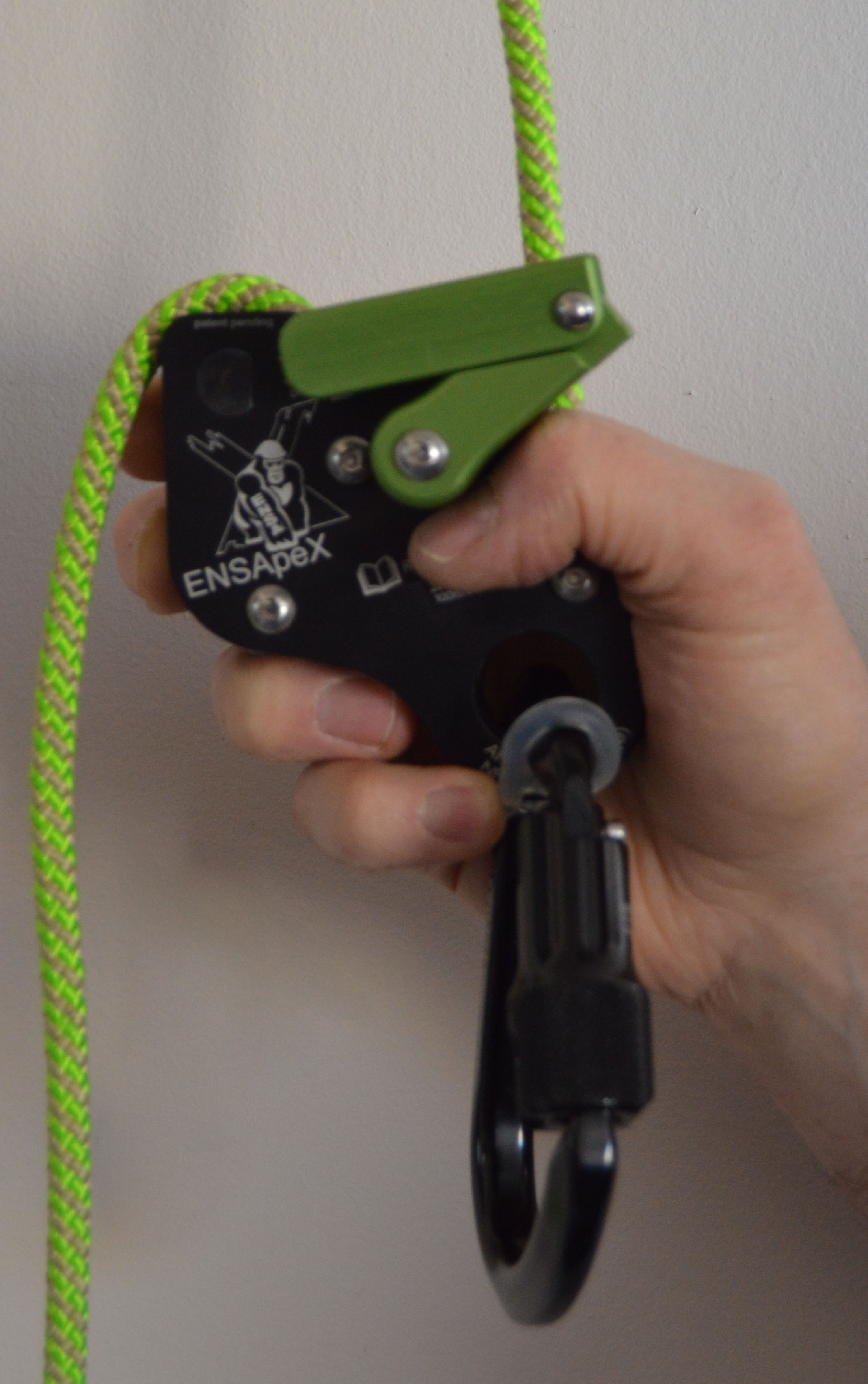 Mallory’s new ENSA Ape-Xtreme Assisted Rescue and Personal Escape System with Variable Friction Control Cam™.