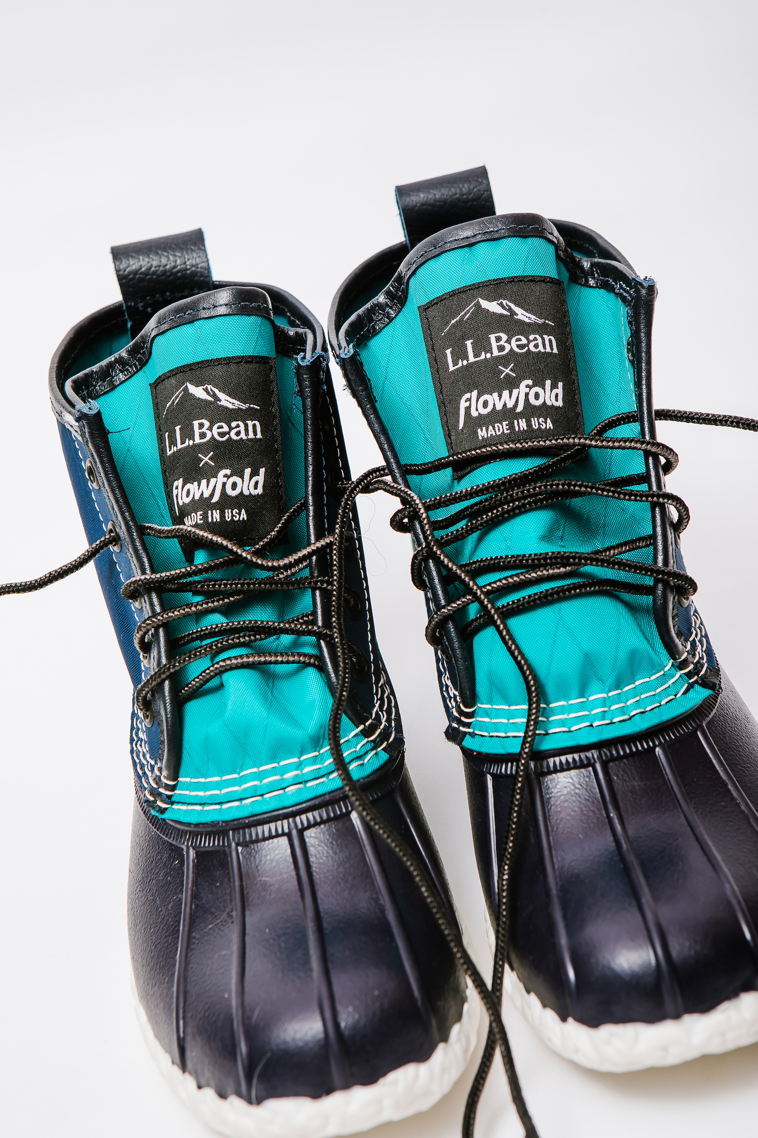 L.L.Bean's iconic boots are made in Maine with Flowfold's USA-made X-Pac fabric.