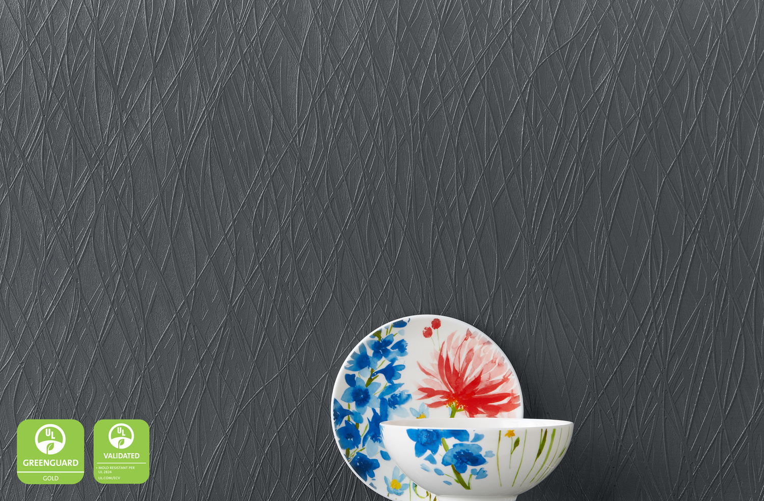 DuPont™ Tedlar™ Wallcoverings - Essentials - Charcoal
