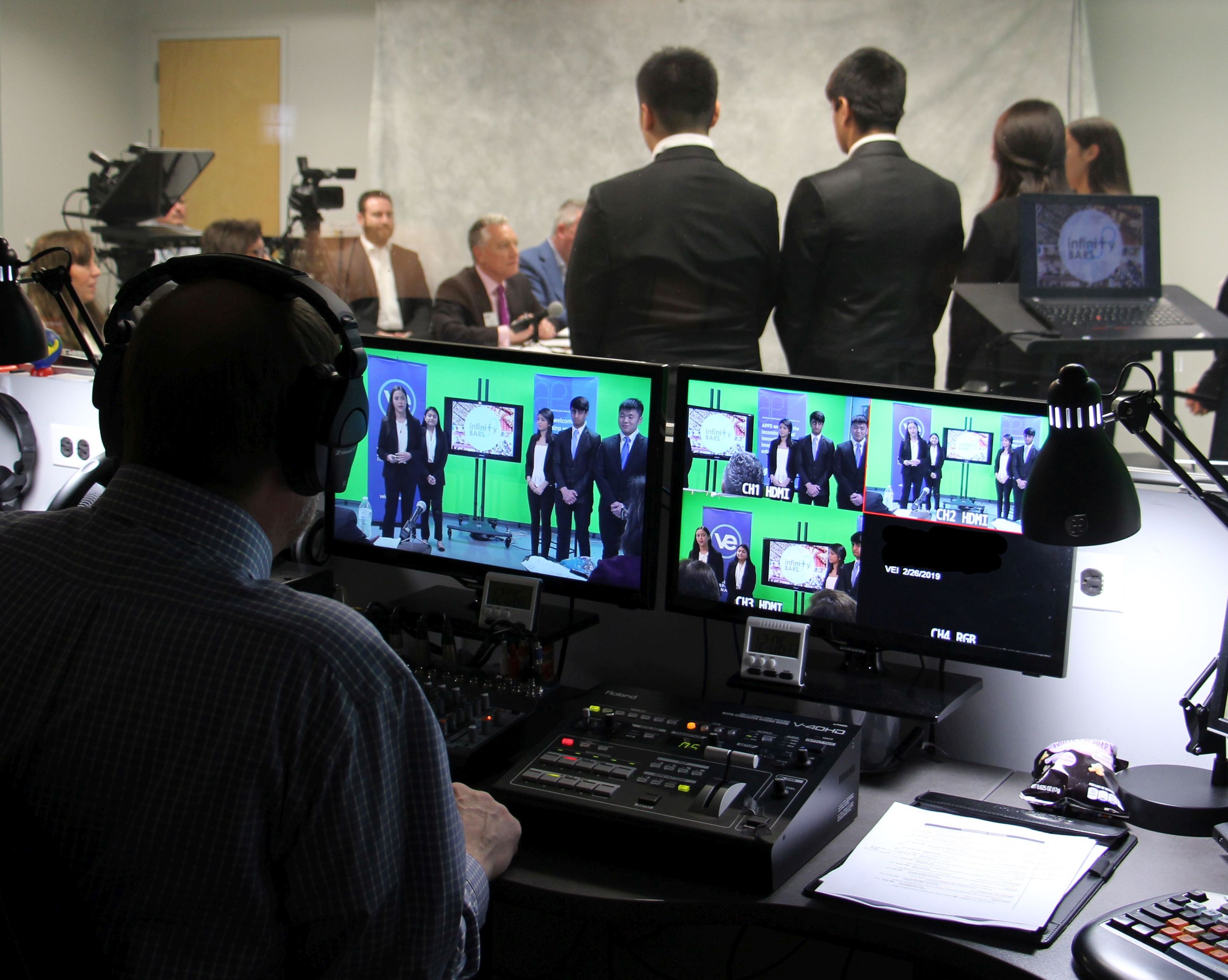 The presentations were held and captured in AP’s in-house production facility, Studio 454, to provide students with playback coverage of their performances.