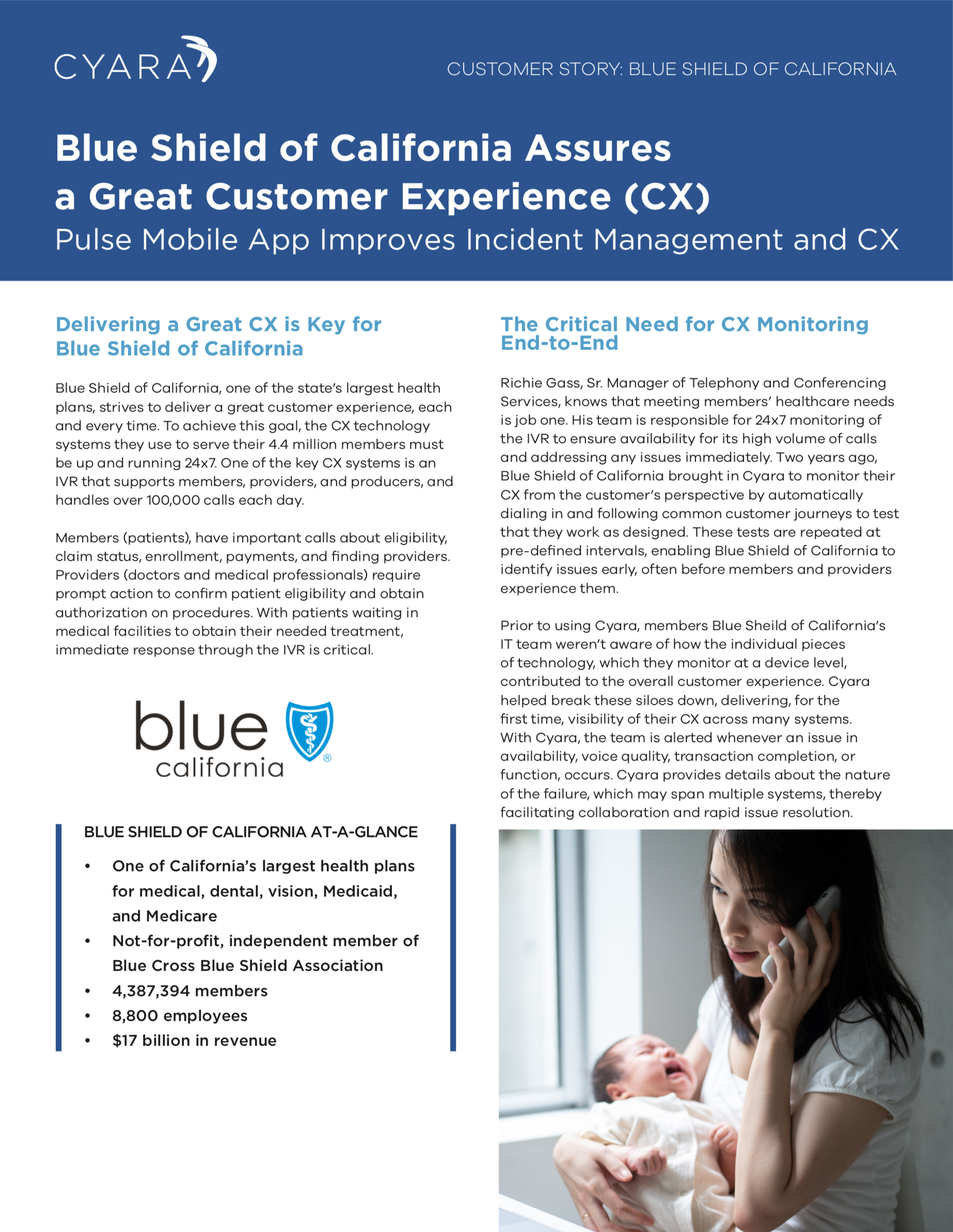 Learn how Blue Shield of California managers provide real-time visibility into overall CX health and compliance with SLAs.
