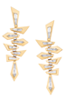 Stephen Webster, Dynamite Shattered Short Earrings, 18k yellow gold, tapered baguette cut and trilliant cut and white diamonds 1.80 cts.