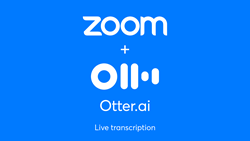 Zoom demonstrates live transcription capability powered by Otter.ai at Enterprise Connect