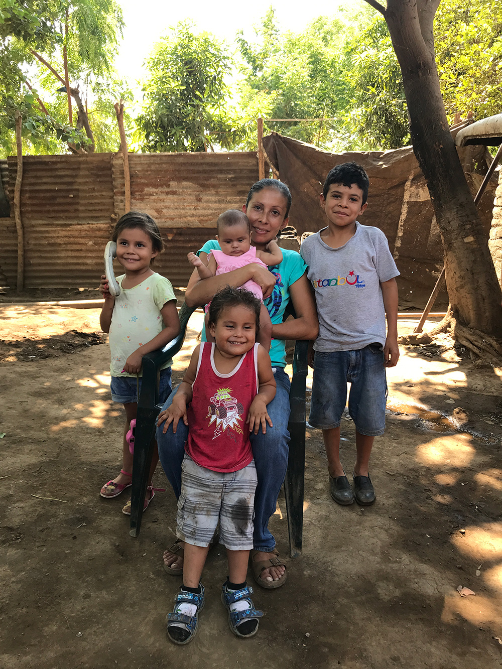 A family served in Nicaragua through ORPHANetwork's partnership with Rise Against Hunger.