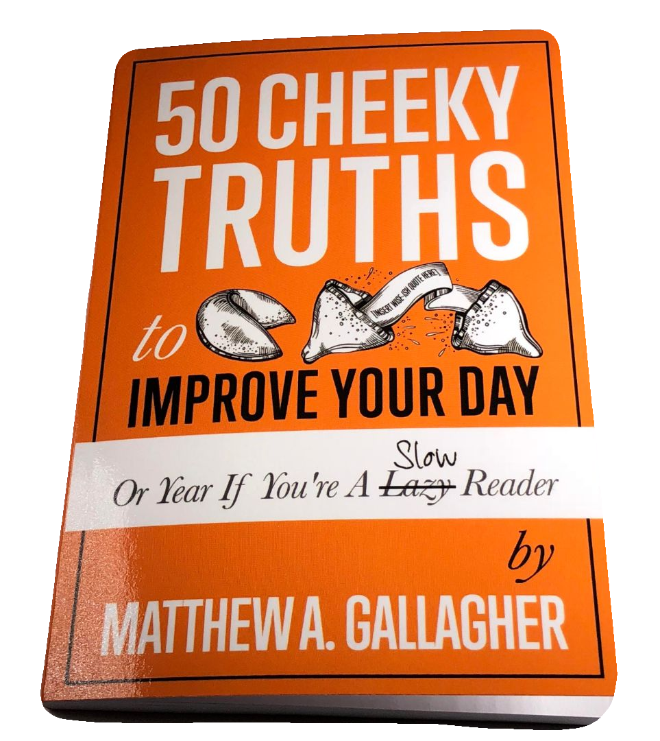 Cover of '50 Cheeky Truths to Improve Your Day'