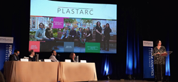 The PLASTARC team presents at the 2018 Startup Competition.