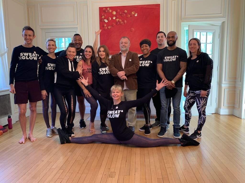 Team SweatNGlow glowing post SNG60 yoga session at the Czech Ambassador’s Residence in Washington, DC on March 23, 2019