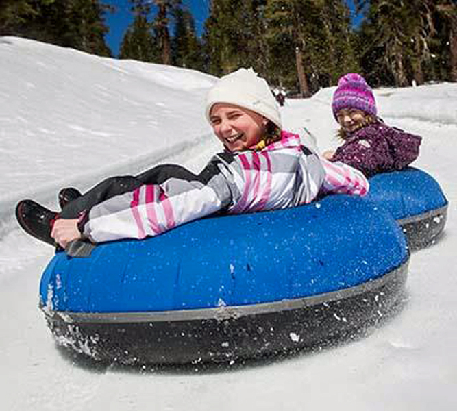 Woolly’s Tube Park offers snowy fun for non-skiers, while Sierra Nevada Resort offers famously family-friendly Mammoth Lakes lodging (photo courtesy Mammoth Mountain).