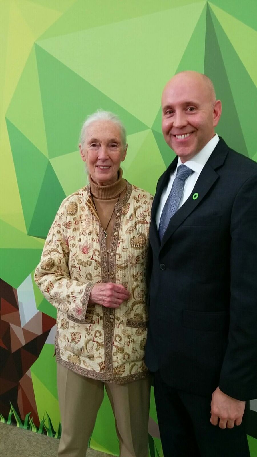 Darcy Belanger with Dr. Jane Goodall