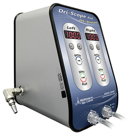 Dri-Scope Aid® Jet~Stream Series 1840R (pictured above) assists in the drying of the internal channels of an endoscope.