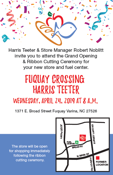 Harris Teeter to celebrate grand opening of Fuquay-Varina, N.C. location with ribbon cutting ceremony.