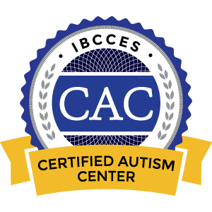 This badge from the International Board of Credentialing and Continuing Education Standards (IBCCES) identifies facilities that have earned the Certified Autism Center (CAC) designation.