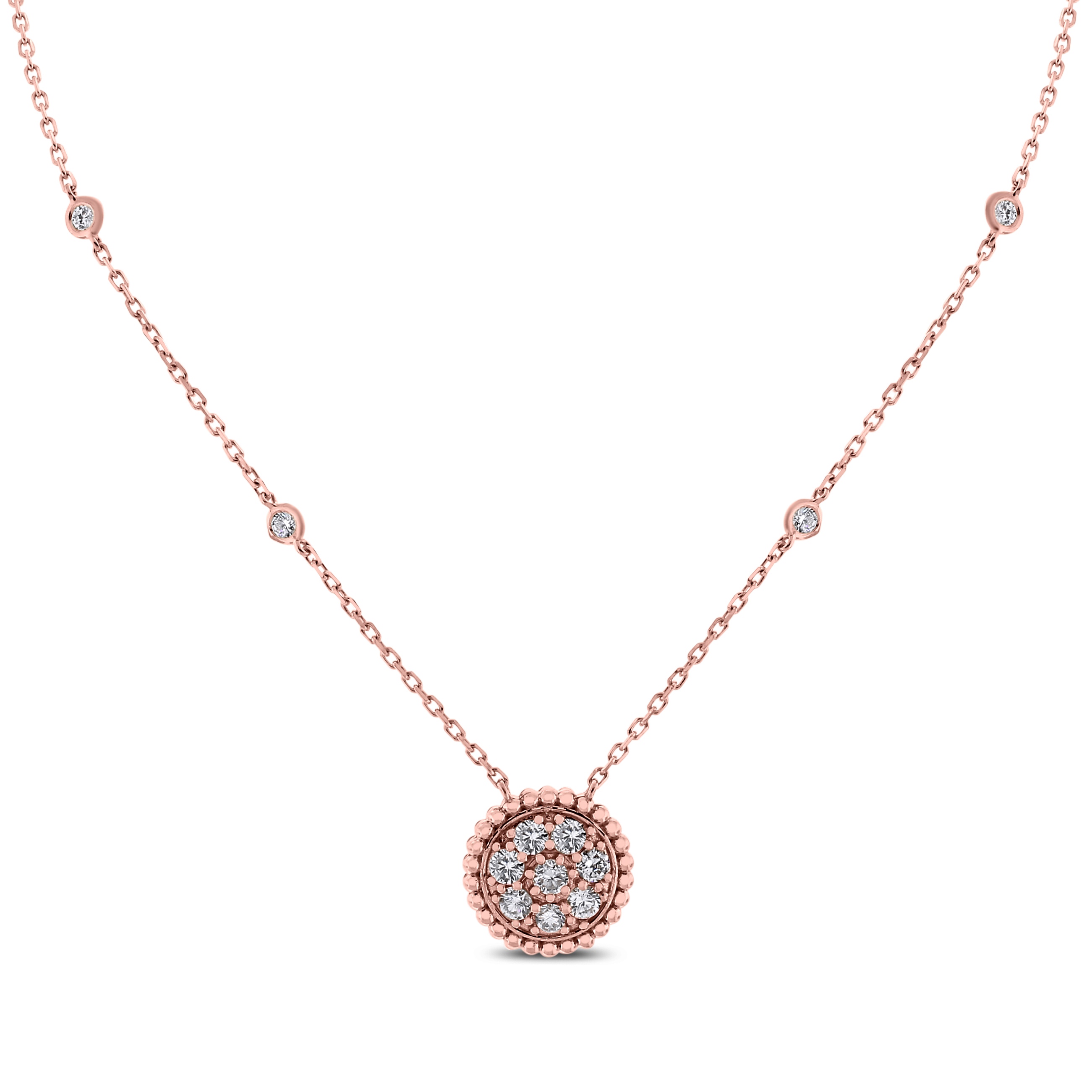 Round Pendant Necklace by Beauvince Jewelry