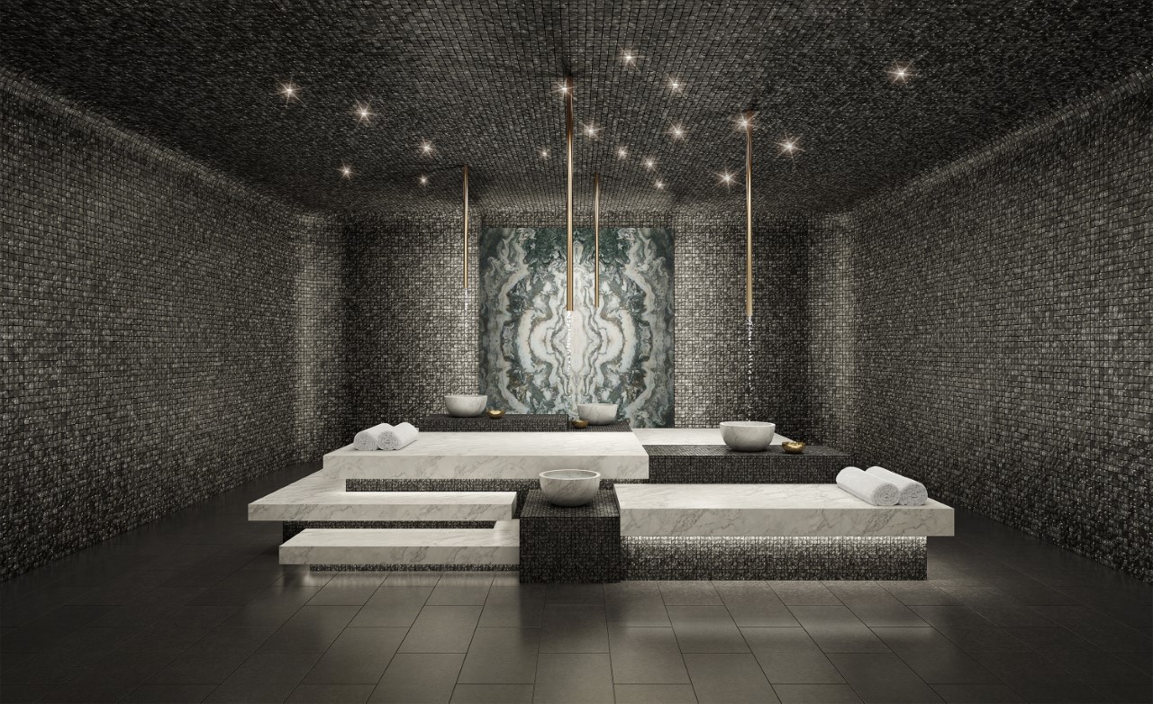 Luxury condominium owners at 111 Murray Street in New York's TriBeCa can indulge in coed thermal bathing - a growing trend - in the building's soon-to-open hammam.