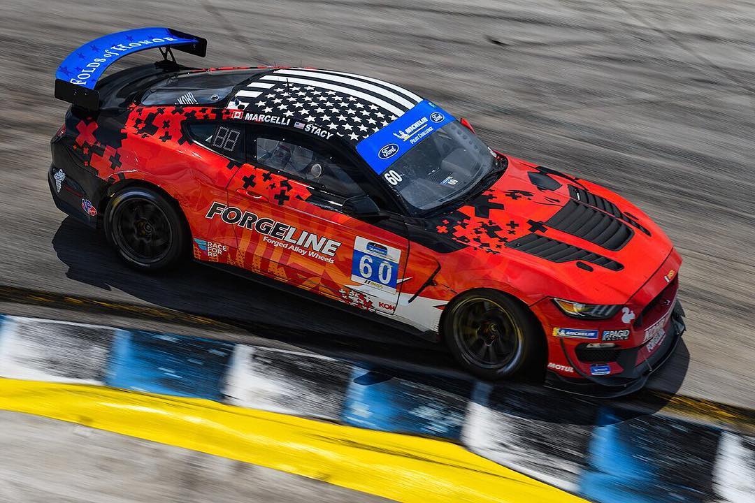 Kyle Marcelli and Nate Stacy in the KohR Motorsports Ford Mustang GT4 with Race for RP livery