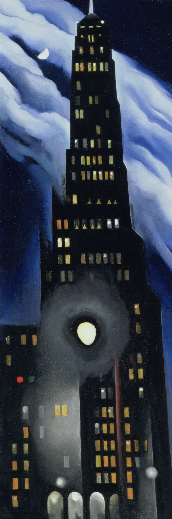 Georgia O’Keeffe, Ritz Tower, 1928. Oil on canvas. 40 ¼ x 14 in. Museum Purchase. © Georgia O'Keeffe Museum, 2018.14.1.