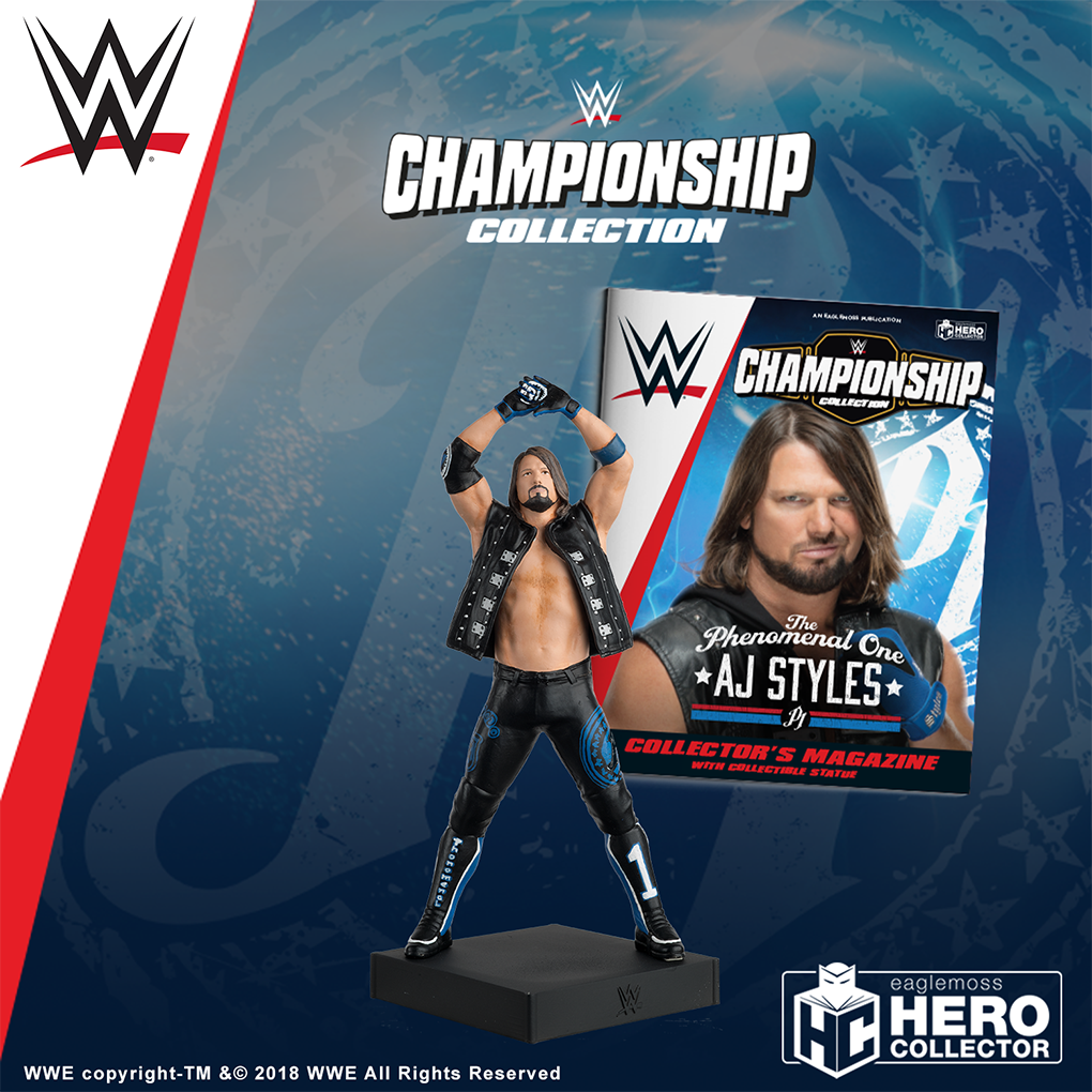 Get WWE Superstar AJ Styles your first magazine and statue combination from Hero Collector.