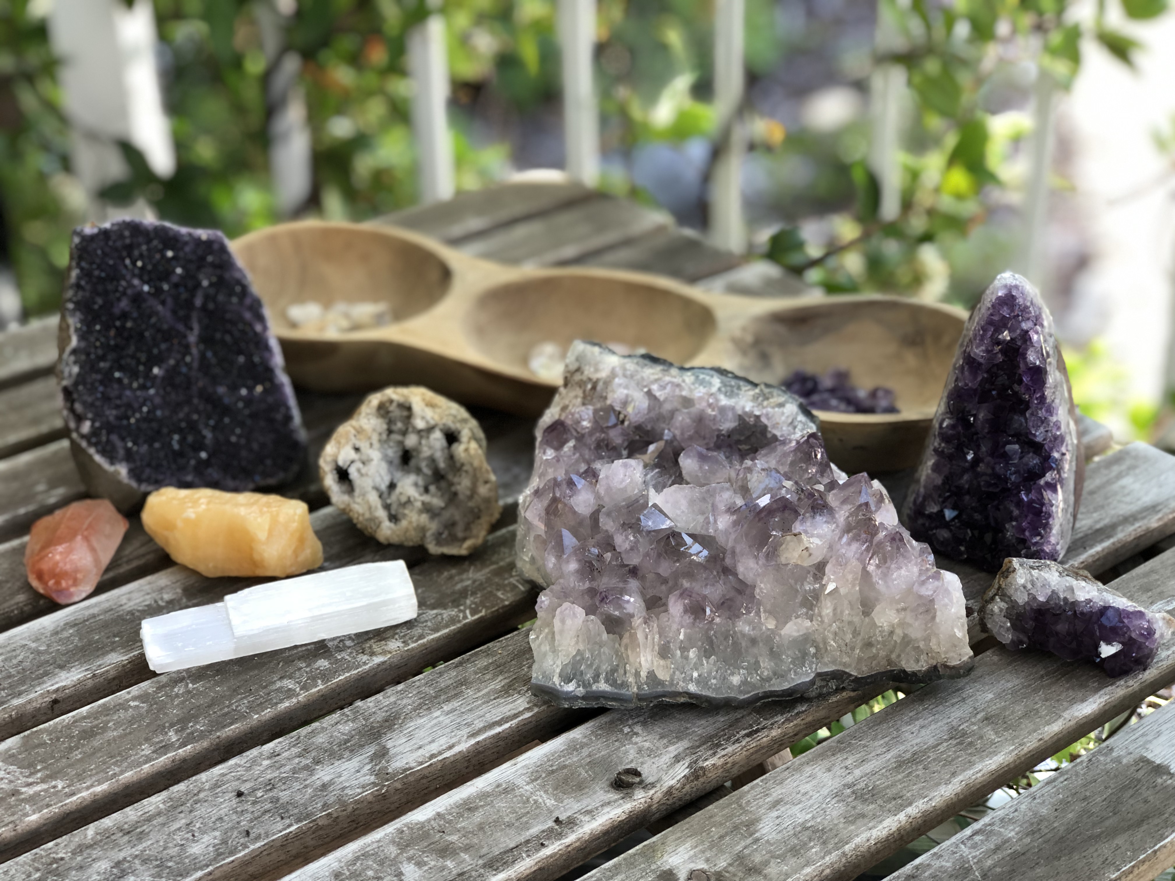 Each stone was hand-selected in the creation of special Mother's Day gemstone spa treatments at Botanica.