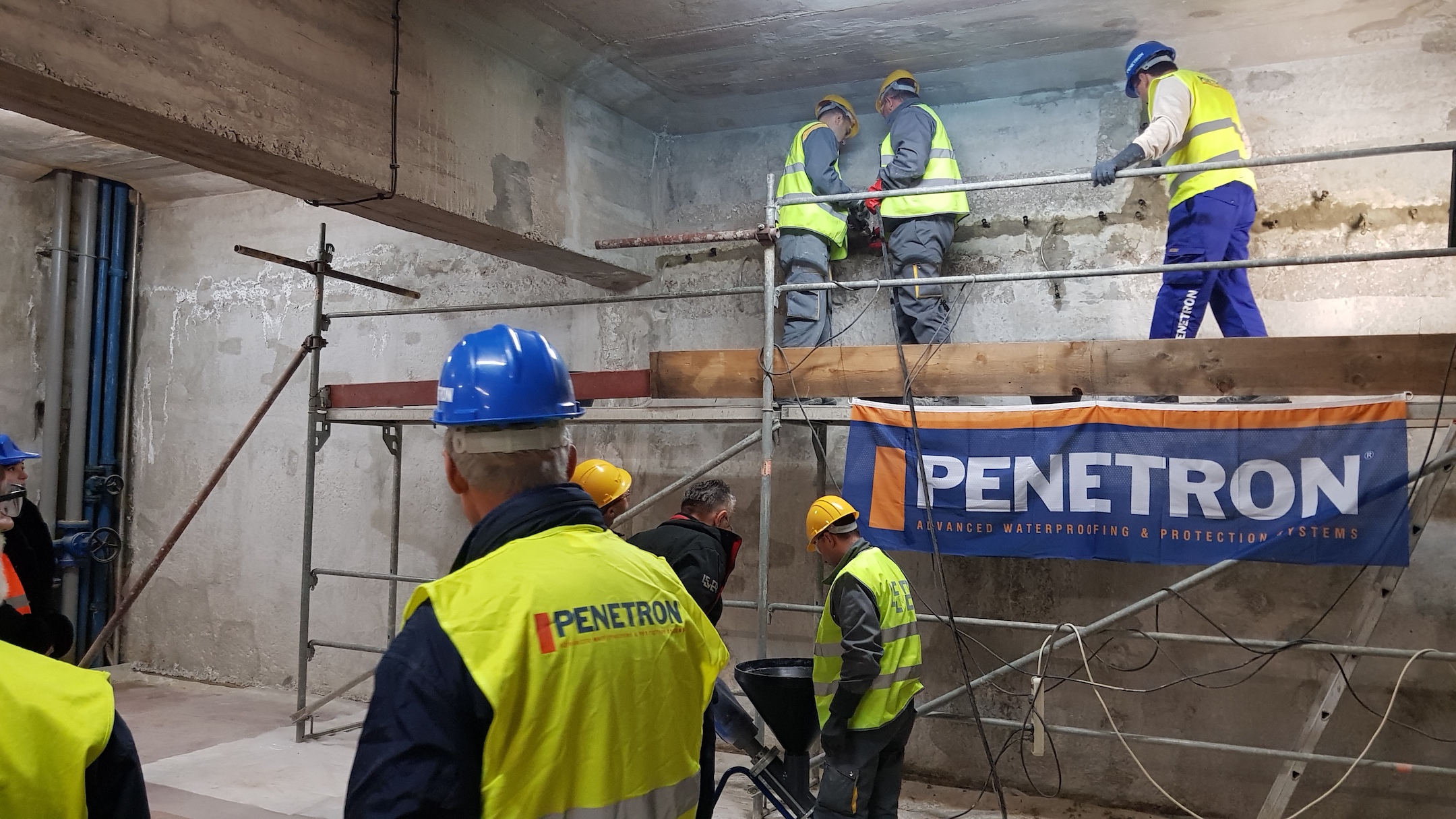 Rejuvenation treatment: PENETRON INJECT, a crystalline-based grout, was injected into the Iron Gate I Power Station’s concrete matrix to fill out and seal deeply embedded voids, cracks and fissures.