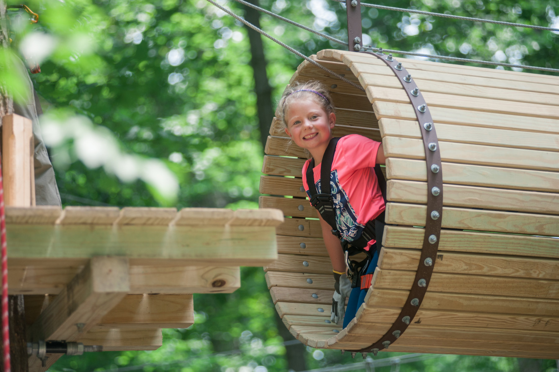 ZipZone Outdoor Adventures combines activities and thrills geared to the age of the children (above 7) or adults and kids 7 and older.