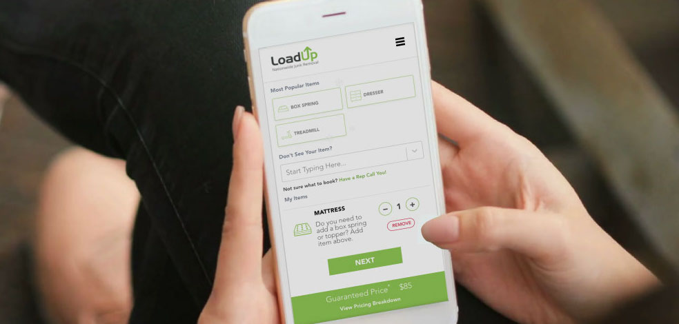 LoadUp's mobile-responsive system gives customers an upfront, guaranteed price - anywhere, anytime.