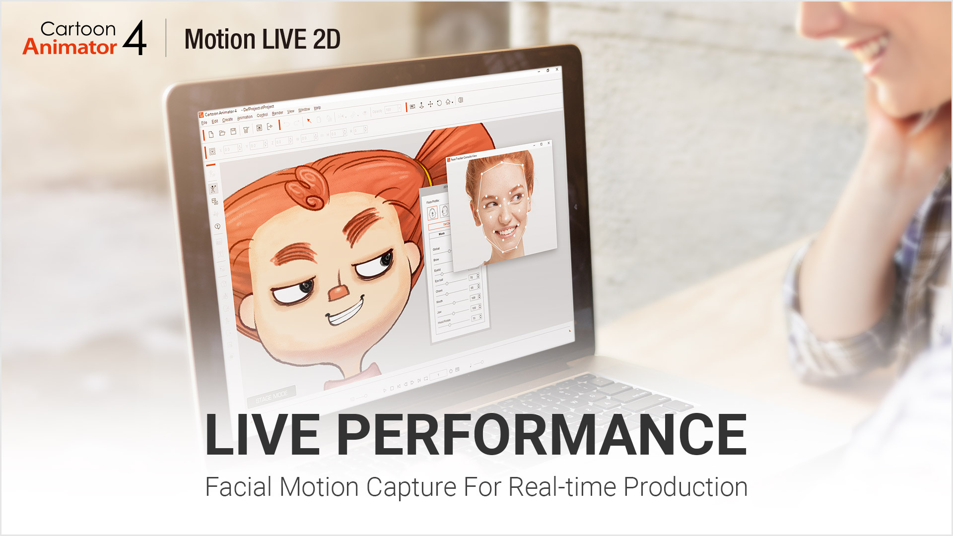 Facial motion capture for real-time production