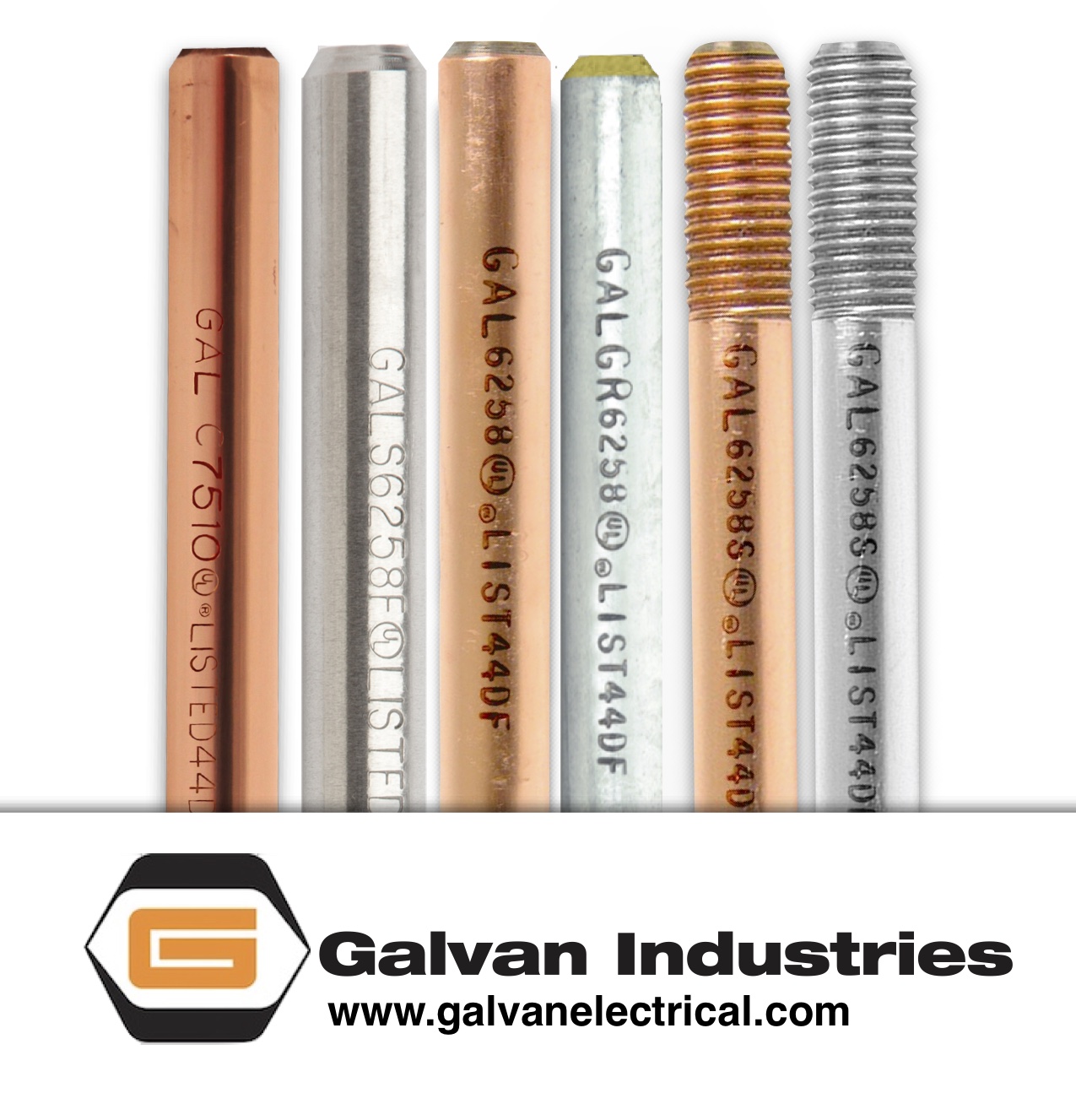 Galvan makes the industries largest selection of UL listed ground rods.