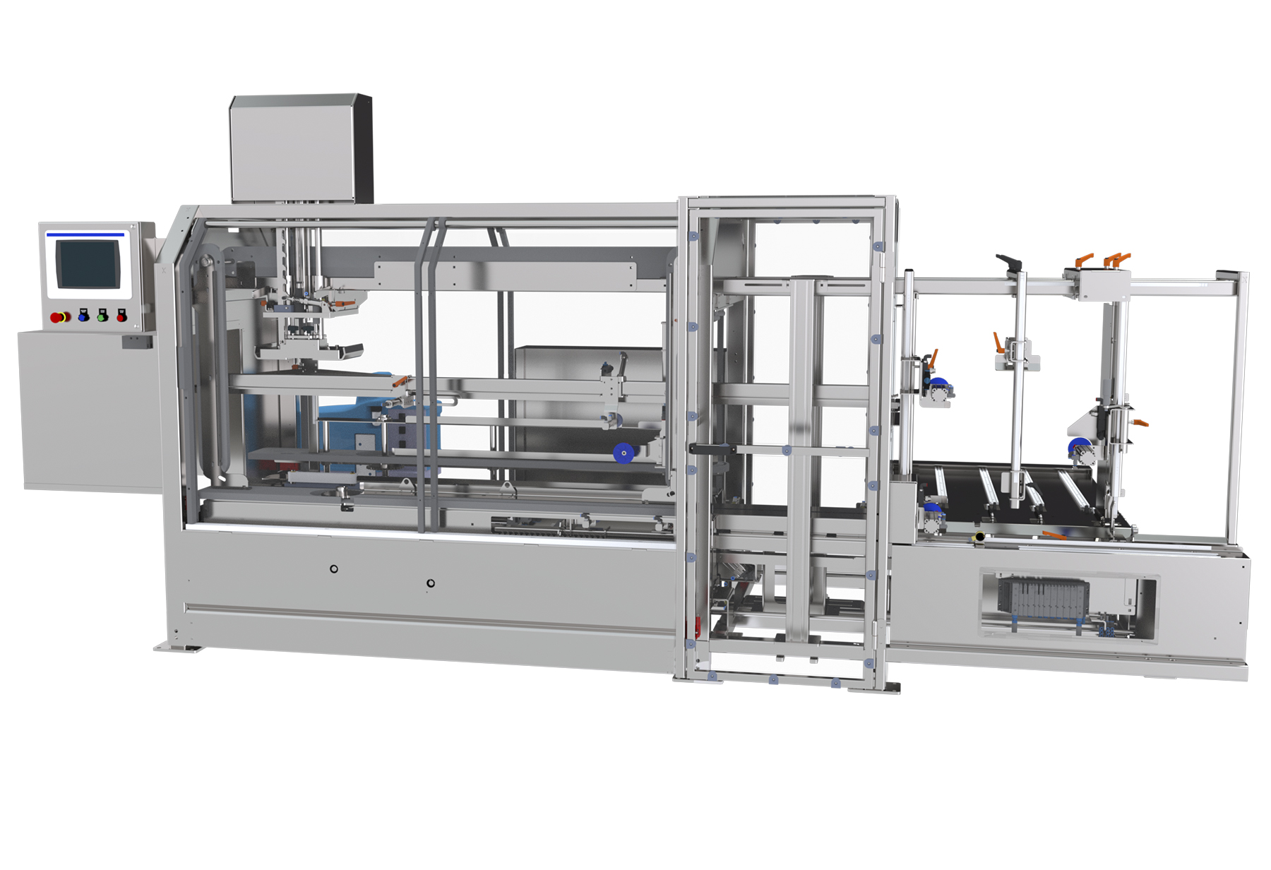 Pearson Packaging Systems' new CS25-P case erector with in-line printer mount