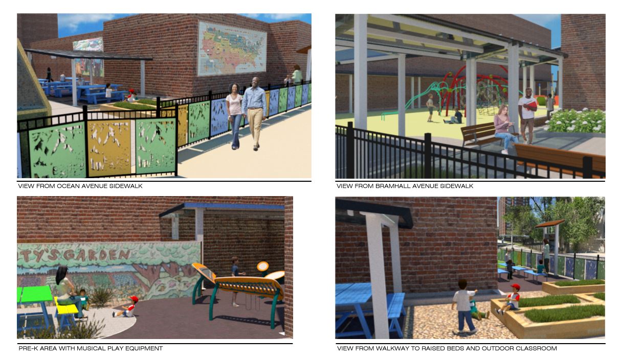 The renderings (shown) are part of a comprehensive vision report produced by the New Jersey-based land-use firm Dresdner Robin.