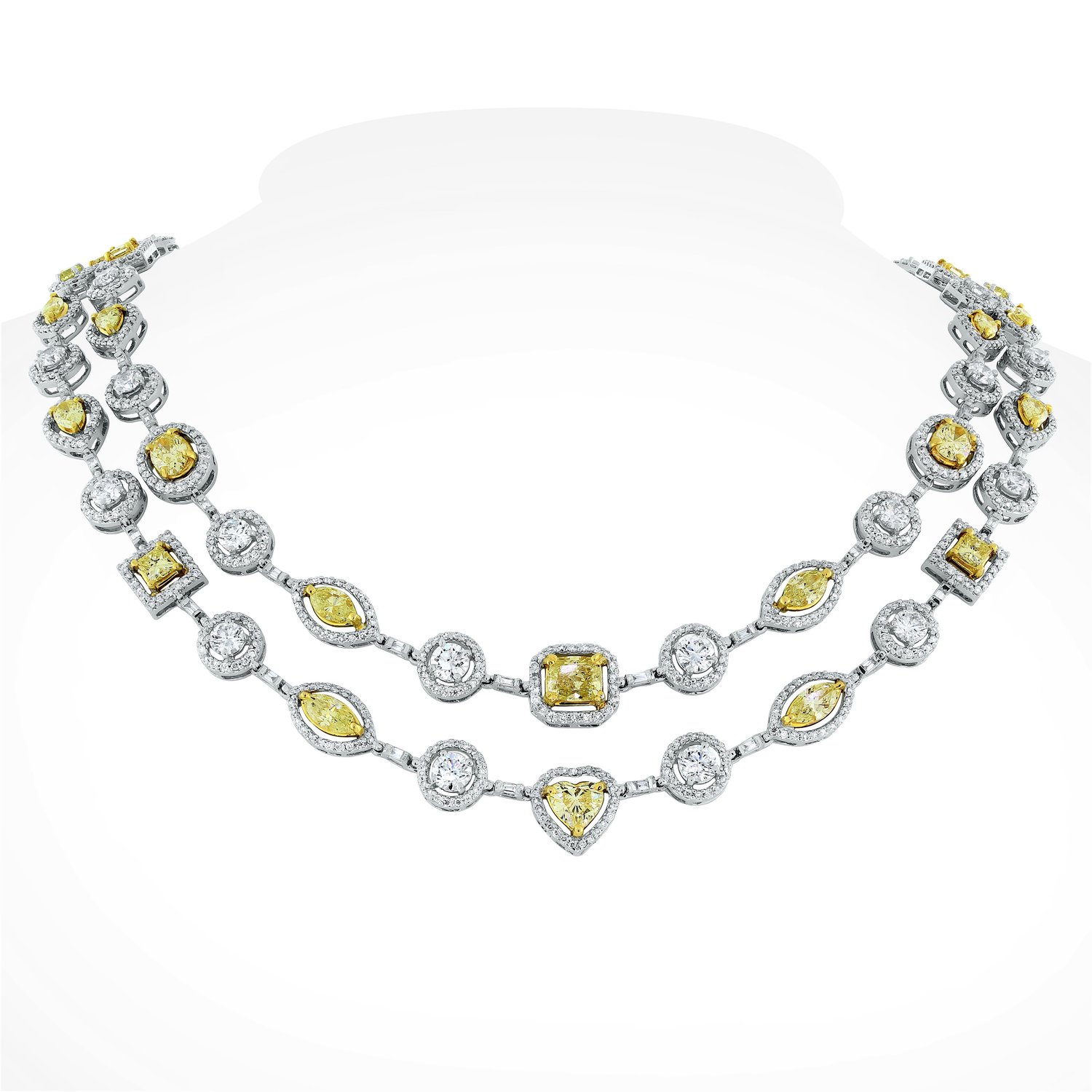 Summer Yellow Diamond Necklace by Beauvince Jewelry