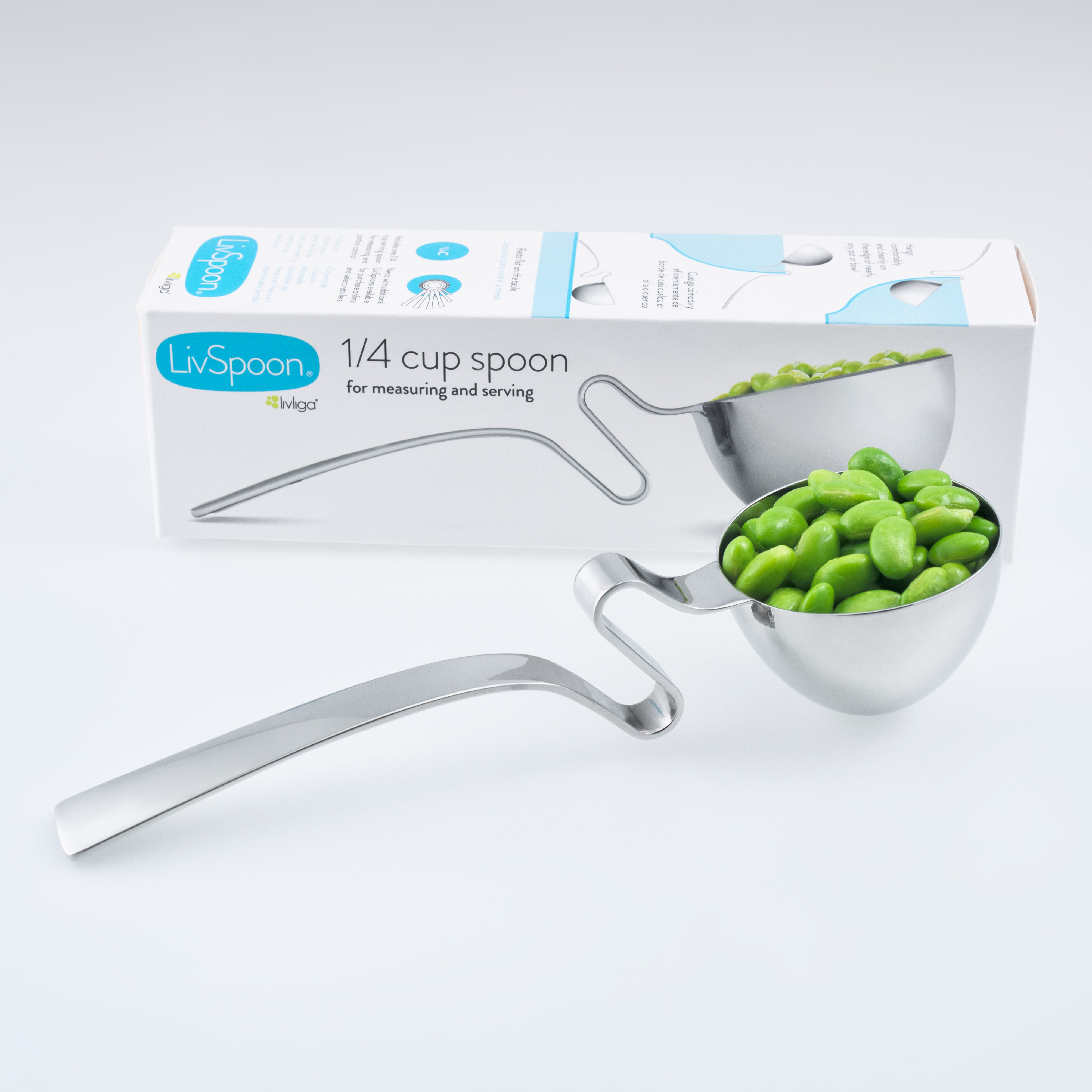 The new 1/4 cup LivSpoon is great for prepping, cooking and serving right-sized meals