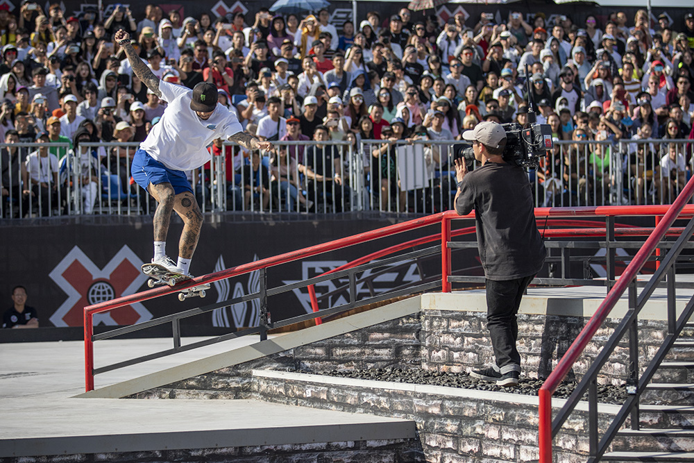 Monster Energy's Nyjah Huston Wins Gold in Skateboard Street at X Games Shanghai 2019