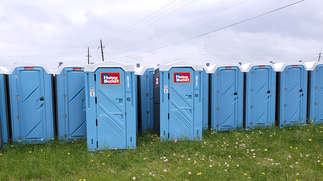 Honey Bucket Portable Restrooms ready to go in the greater Austin, TX area.