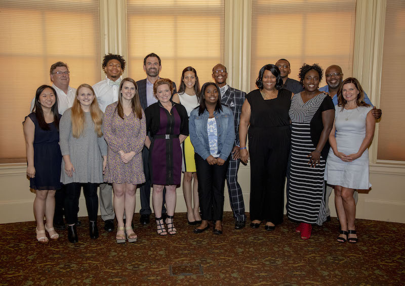 VWS Scholars and their families along with VWS partners Jay Dryden and Kelly Moise.