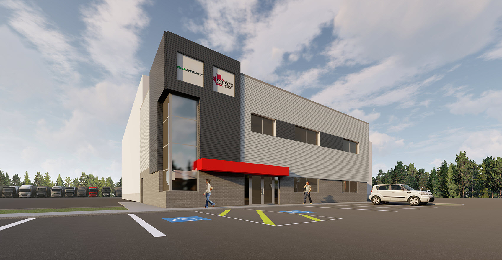 Artist Rendering of the New Wabash Canada and GoRight® Fleet Solutions Facility