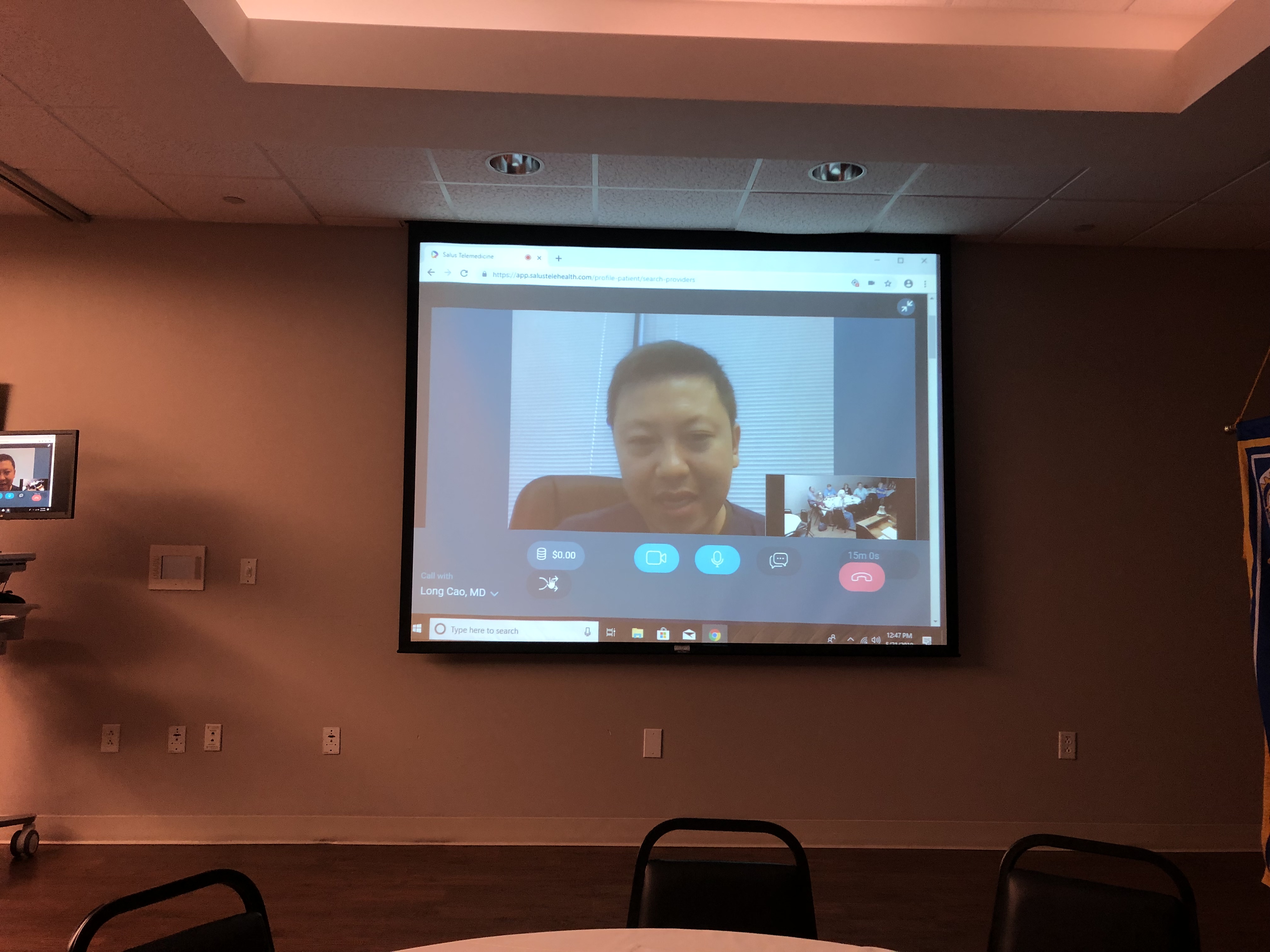 Dr. Cao demonstrates Telemedicine
