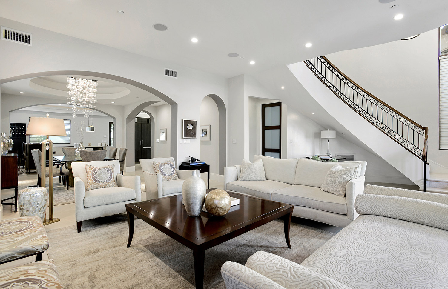 Light filled home with expansive floorplan and 10-foot ceilings.