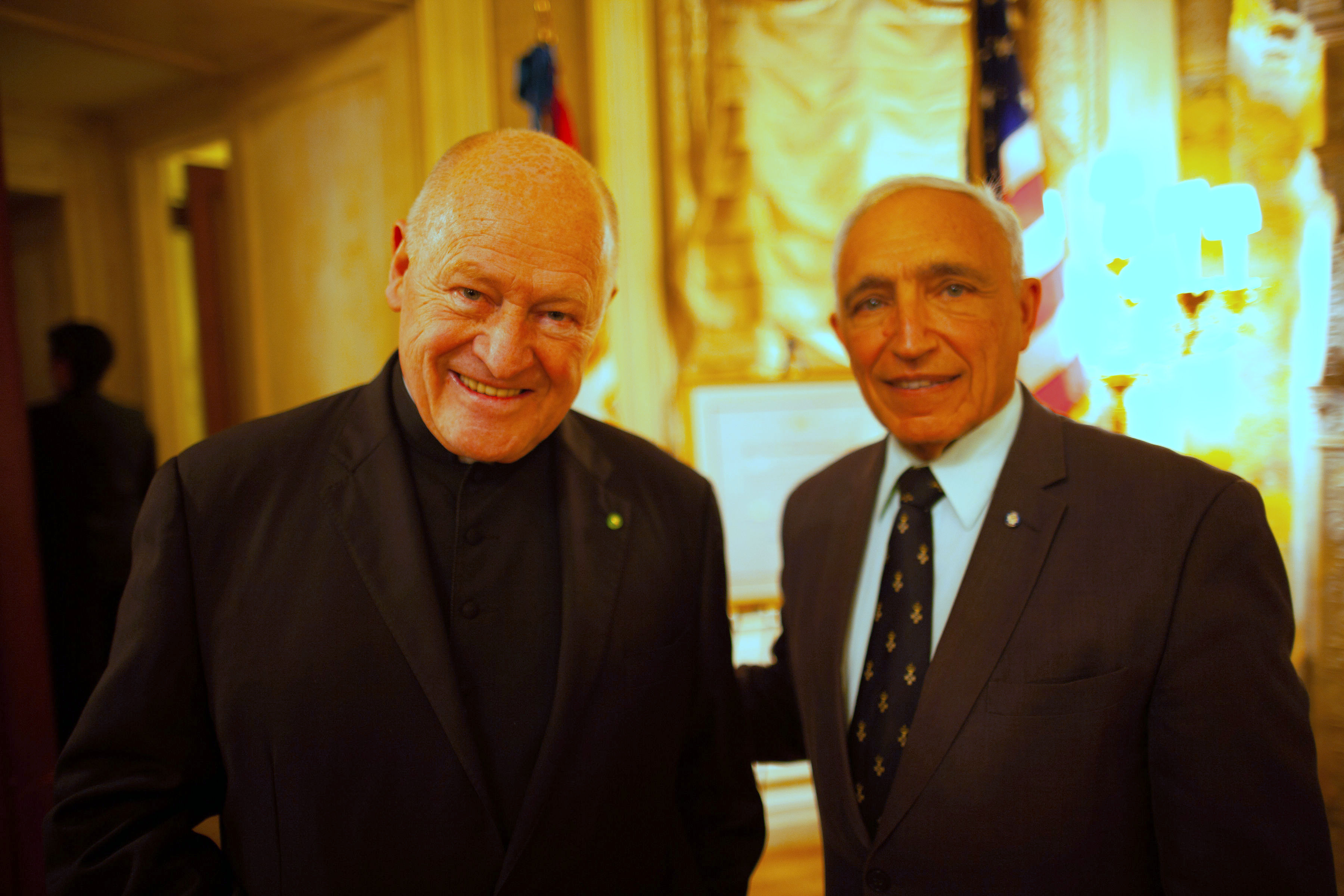 Msgr. Robert T. Richie, Rector of the Cathedral of Saint Patrick with Savoy Foundation President Joseph Sciame