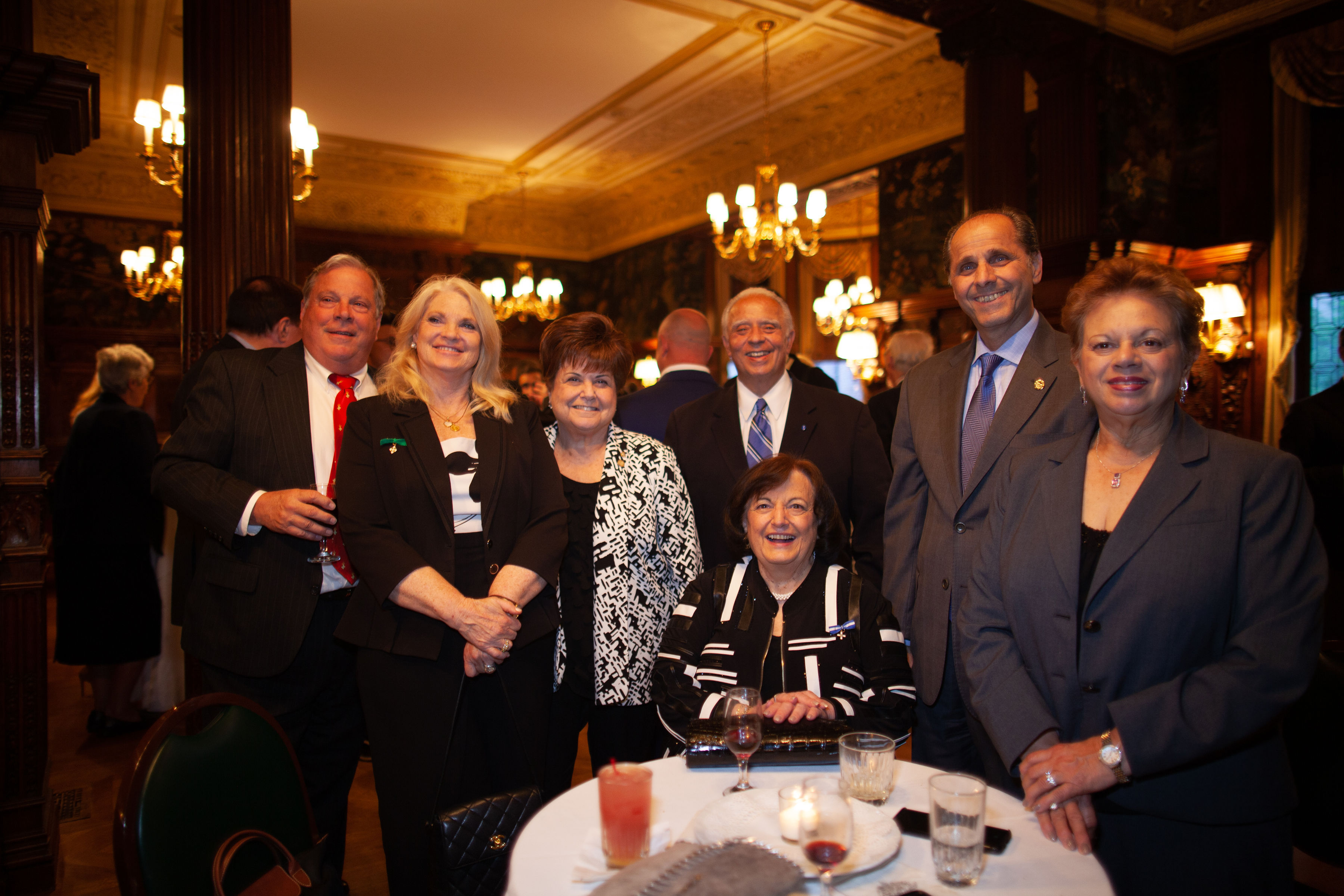 Dr. William and Mrs. Andrea Caccese, Nancy DiFiore Quinn, F. Anthony Naccarato, Robert Ferrito, Mary Naccarato, Carolyn Reres (seated)