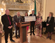 Savoy Foundation President Joseph Sciame Introduces Caterina's Club Founder Bruno Serato (far left) to Receive Grant for Chivalry for Children's Causes Initiative