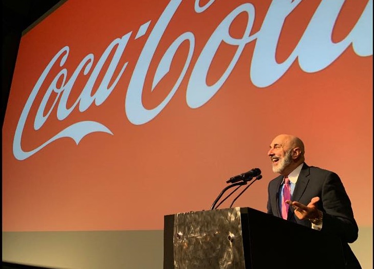 Dave Nassaney speaking at Coca Cola
