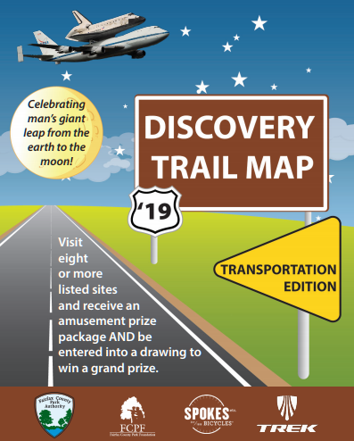 Fairfax County Park Authority's Discovery Trail Map celebrates transportation.