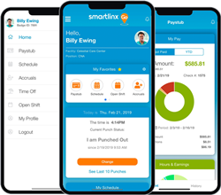 The SmartLinx Go mobile app engages employees with scheduling capability