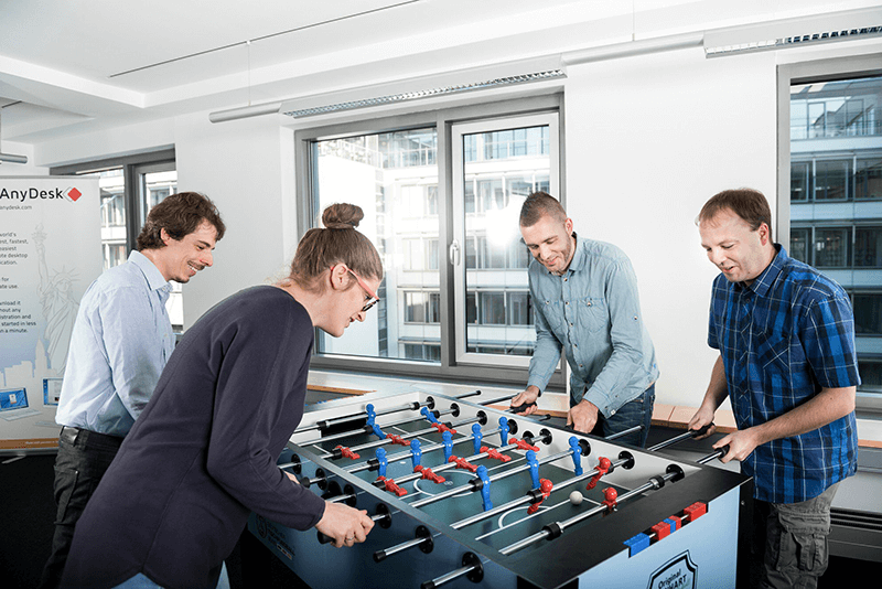 AnyDesk employees enjoying a break.