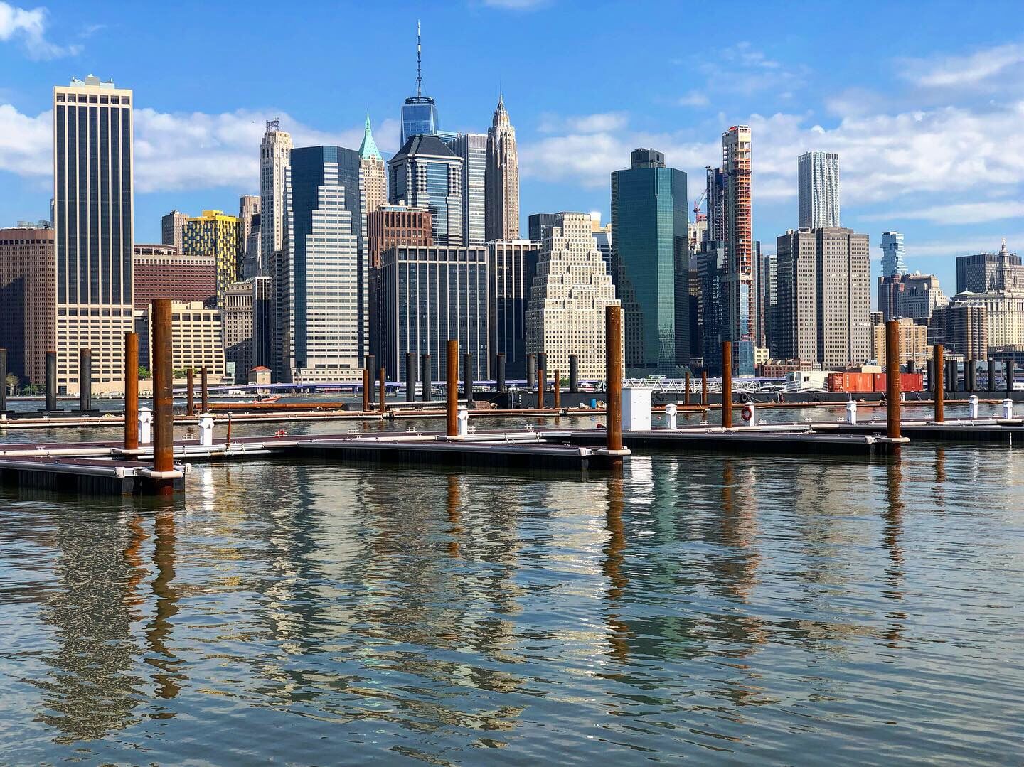 A look at the Manhattan skyline from the new ONE15 Brooklyn Marina, which will offer New York City's best marina views of the upcoming 4th of July Fireworks, according to Deputy CEO Estelle Lau.