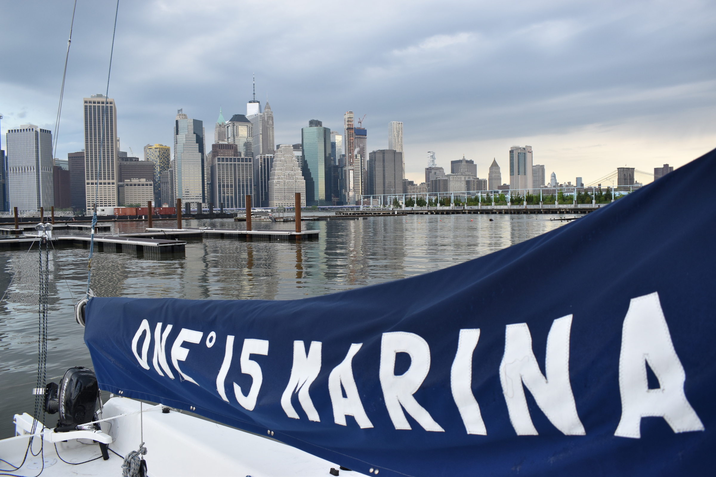 Boaters can inquire about renting space at the new ONE15 Brooklyn Marina as Macy's gears up for its 43rd annual fireworks display next week.