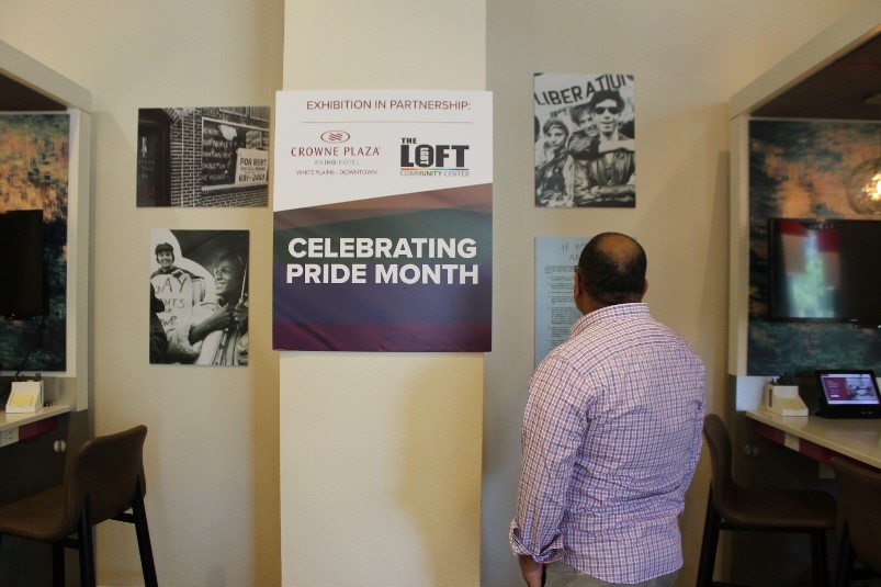 Alex Armando Torres stopped by the Pride Month gallery during his hotel visit.